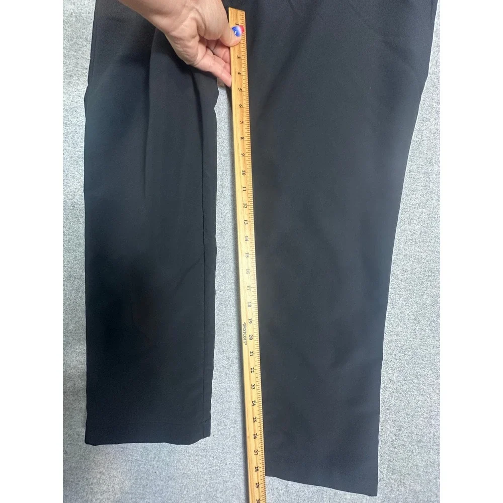 Banana Republic Performance Flat Front Pant Mens 38x30 Black Straight Trousers